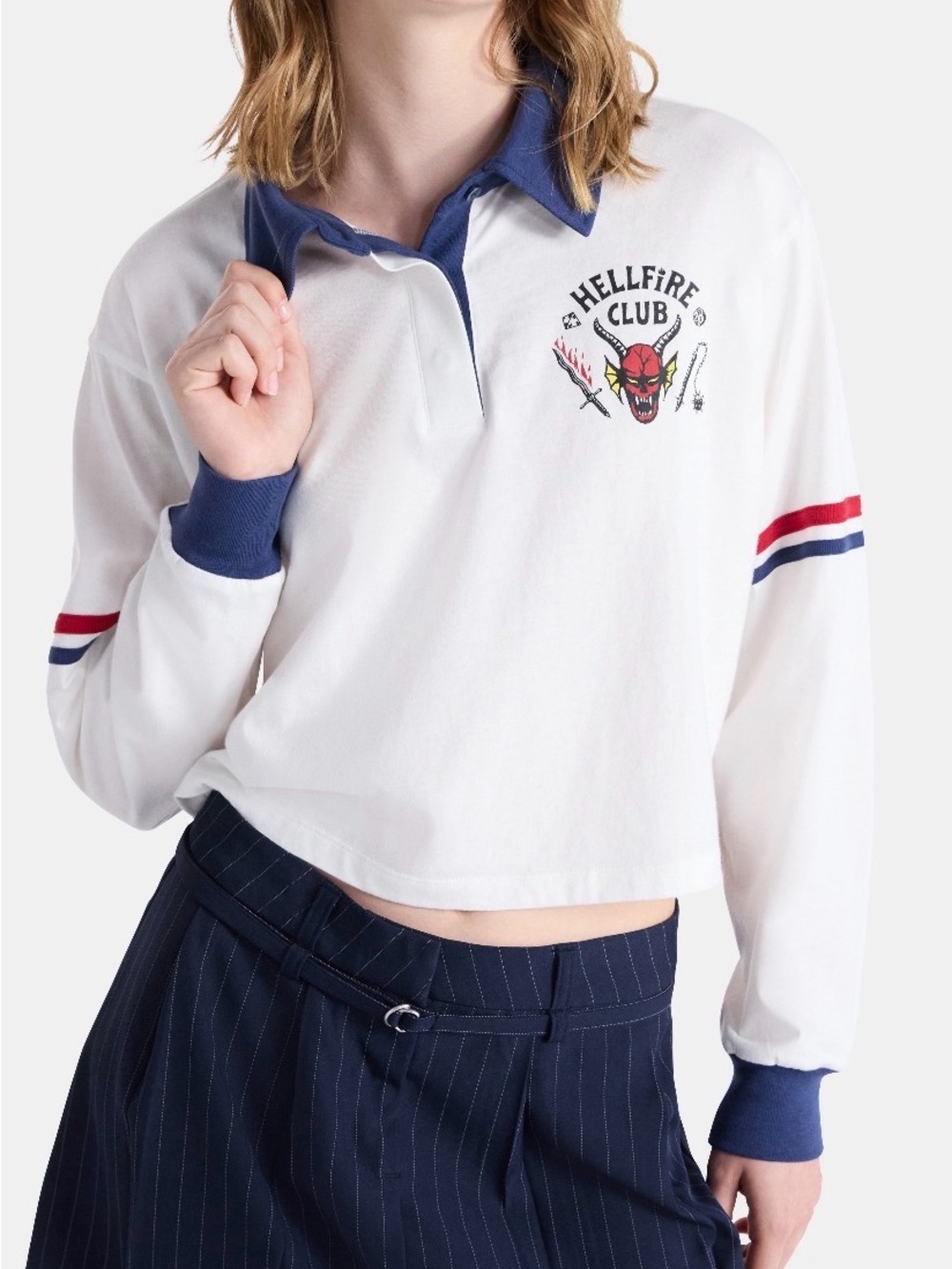 Netflix Stranger Things Cotton Rugby Graphic Polo No Boundaries